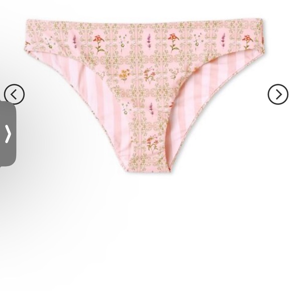 Target x Agua Bendita plus size triangle pink floral striped bikini set - Picture 11 of 16